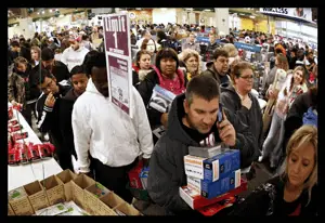 Merchant Services Image of Black Friday Shoppers in line