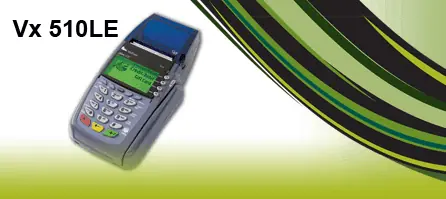 Host Merchant Services Image of the Vx 510 LE payment processing terminal.