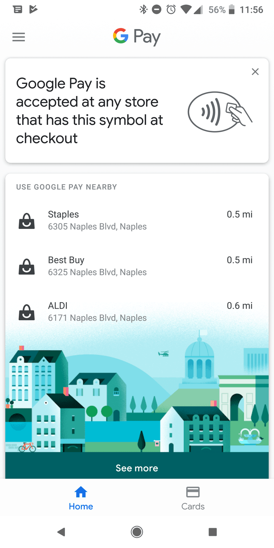 Google Pay Nearby Location Tool