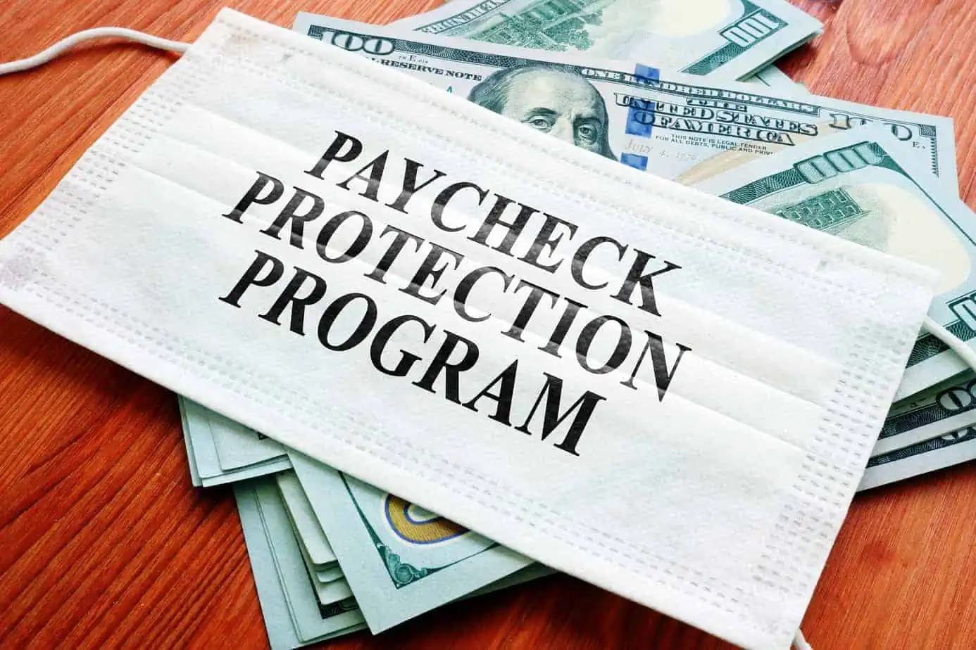 ppp-paycheck-protection-program-as-sba-loan-written-on-the-mask-181147250