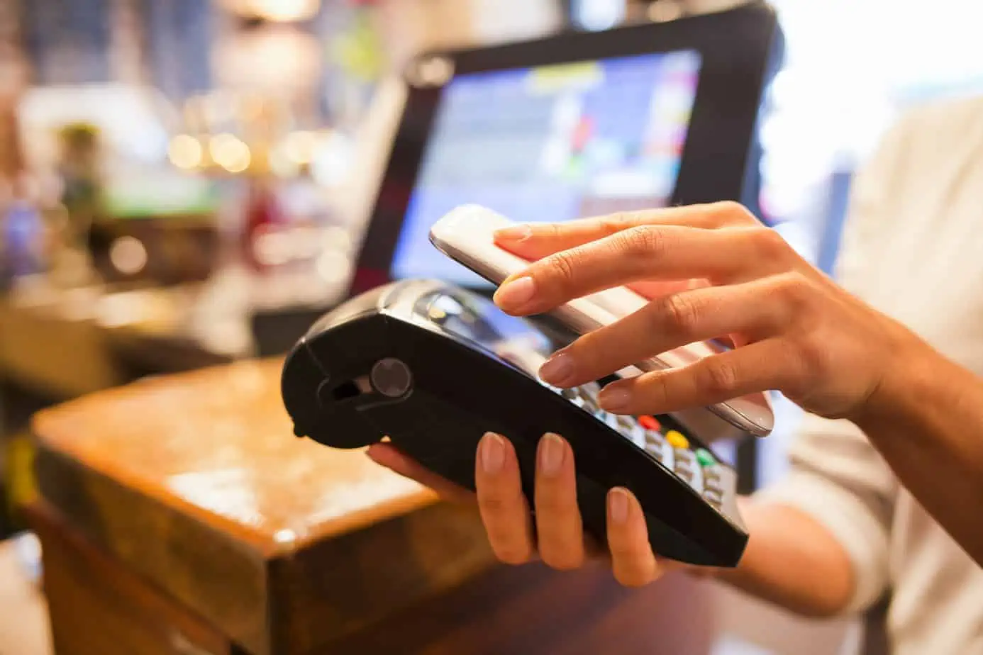 Many customers are using contactless payments with their smartphones.