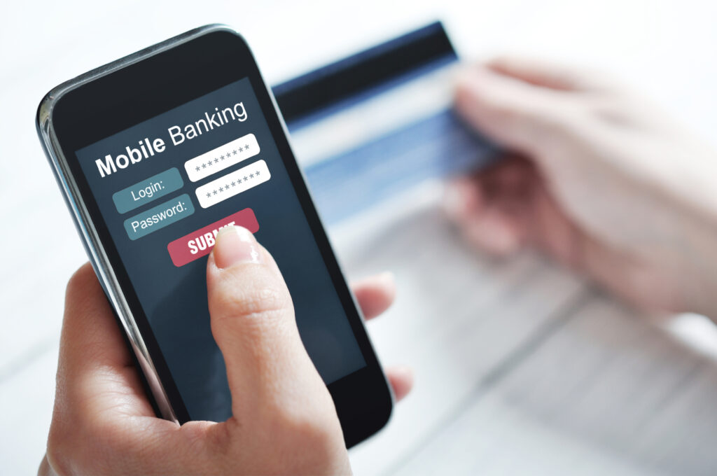 mobile banking concept