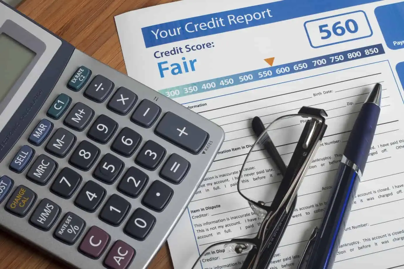 credit report with score 48916591