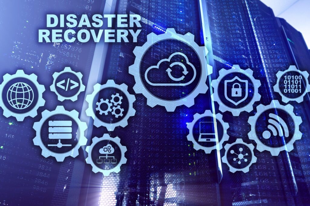 big data disaster recovery concept backup plan data loss prevention on a virtual screen 141875986