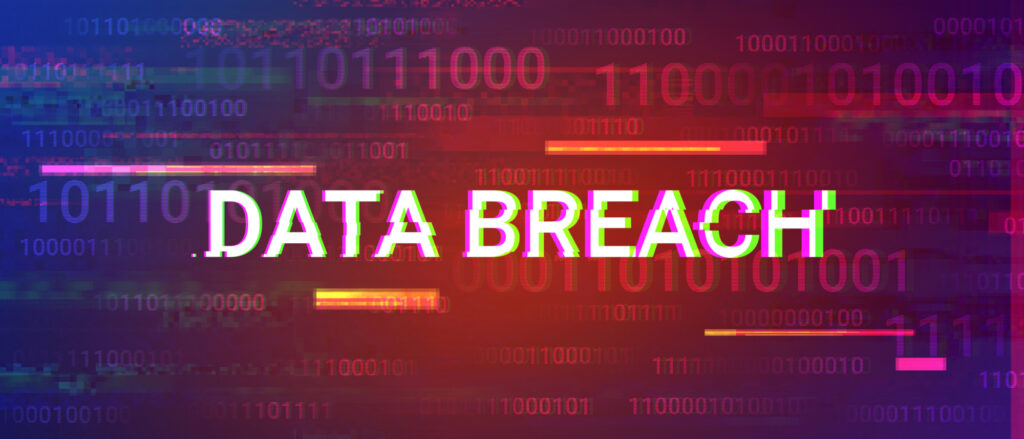data breach glitchy words 187141456
