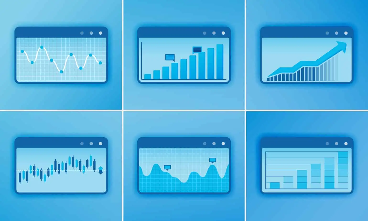 accounting software design vector chart with bar chart line chart financial diagram analysis designs can be used for template 202524904