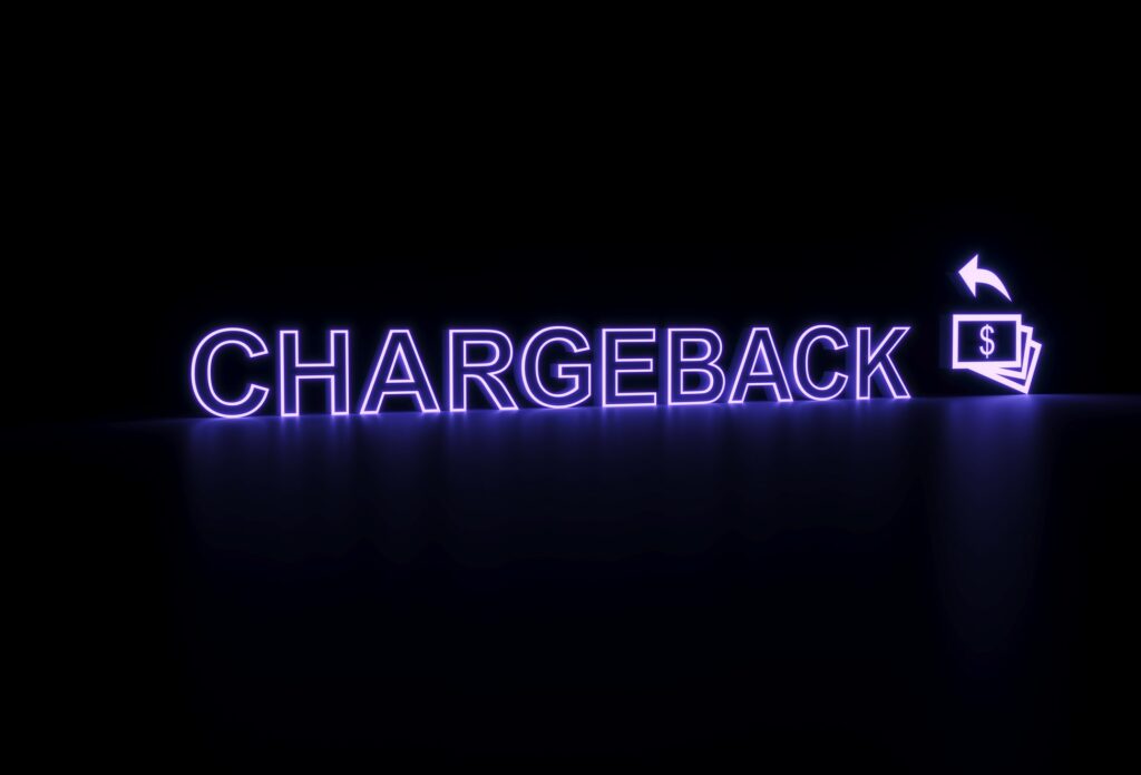 chargeback neon concept self illumination background 178854354