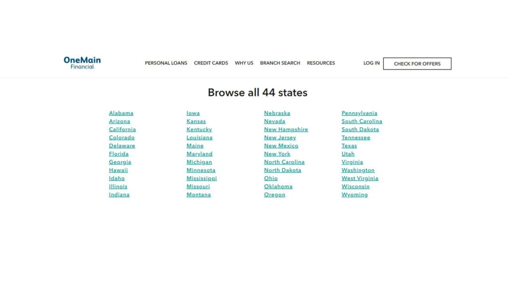 onemain branches of different states