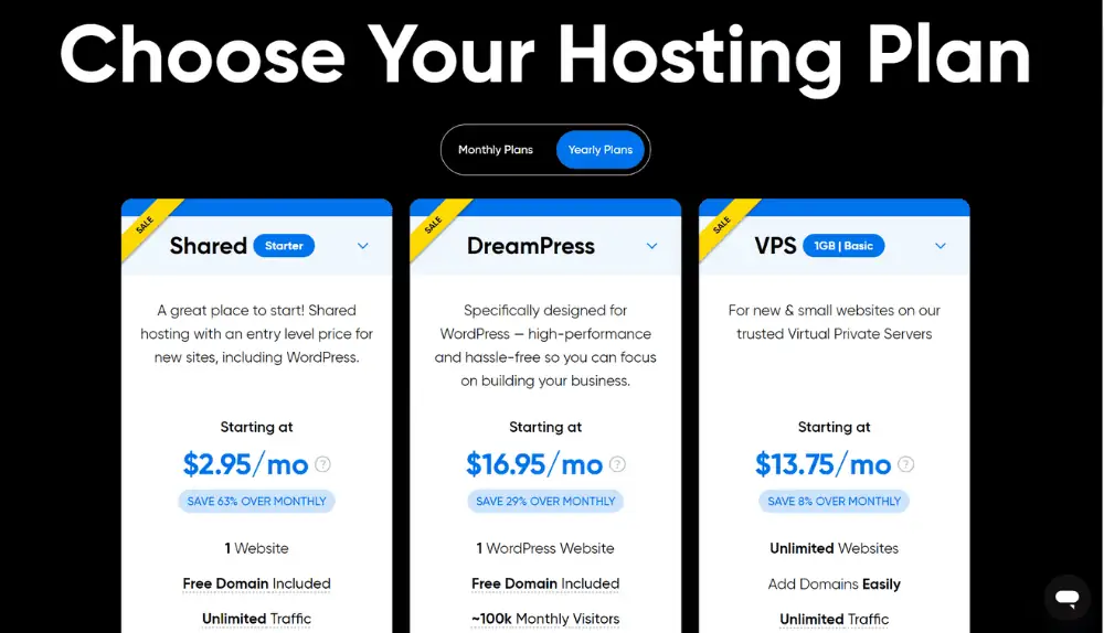 DreamHost Plans and Pricing