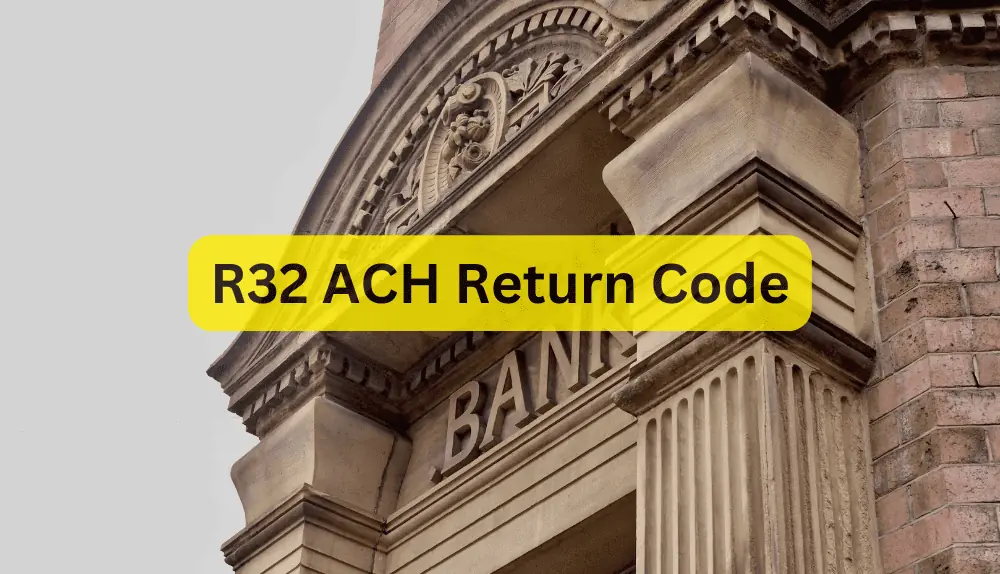 R32 ACH Return Code RDFI NonSettlement Host Merchant Services