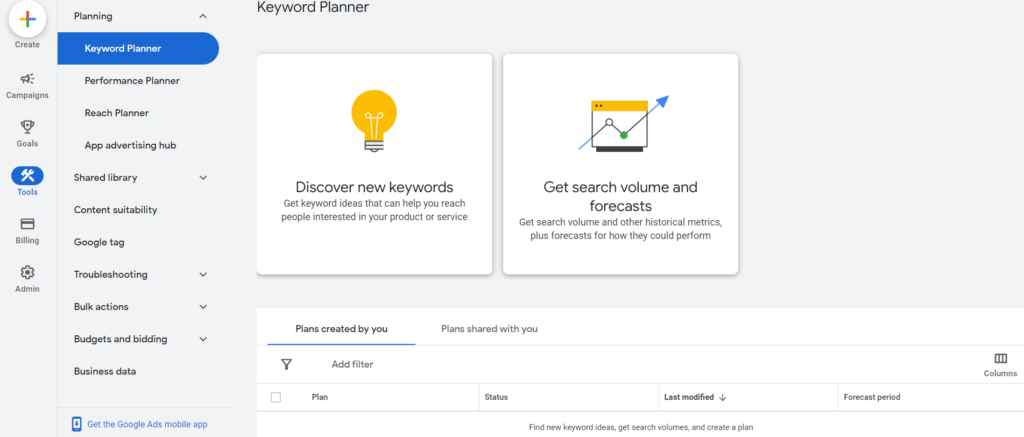 Google Keyword Planner