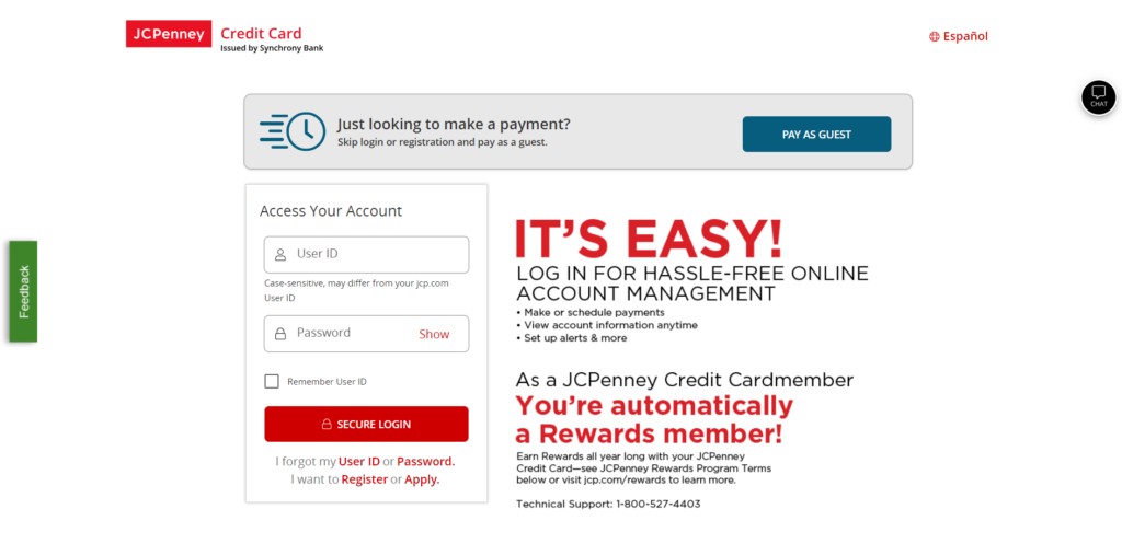JC Penny Credit Card Payment