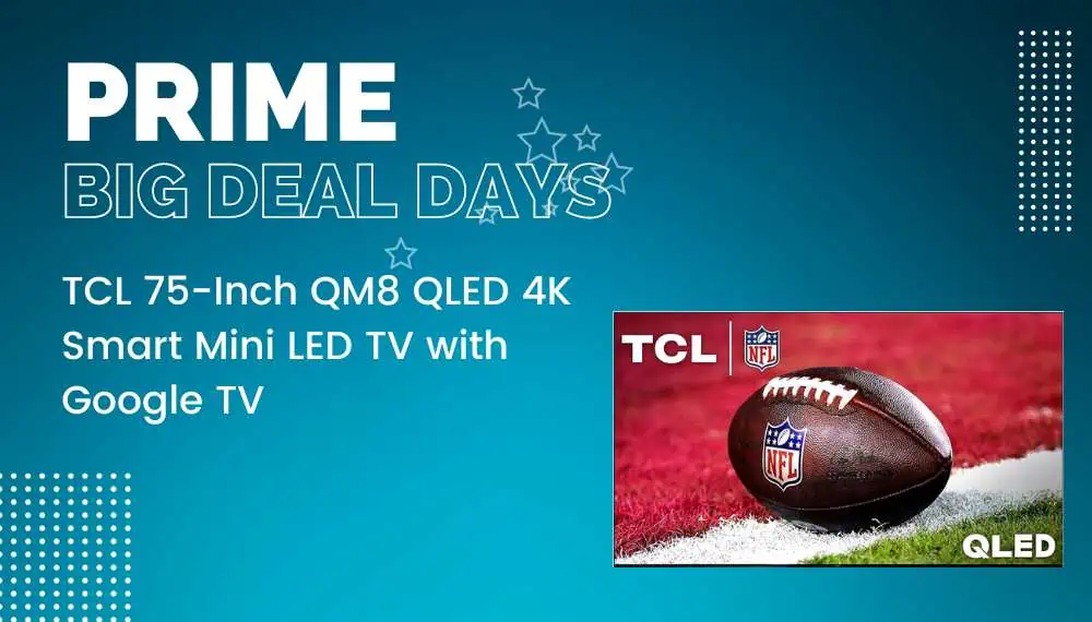 TCL 75-Inch QM8 QLED 4K Smart Mini LED TV with Google TV