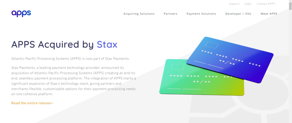 Stax Payments Enhances Its Payment Ecosystem With APPS Acquisition