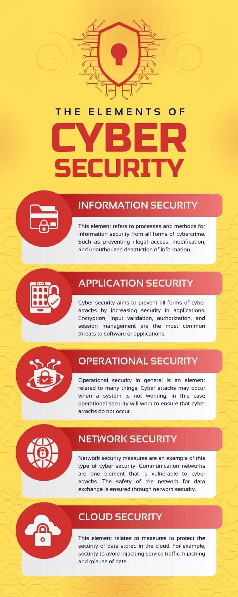 Elements of Cyber Security Infographics