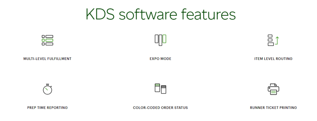 KDS software features
