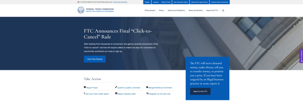 image 75 FTC website screenshot