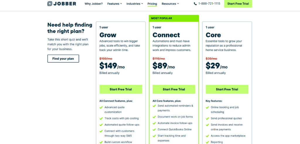 Jobber Pricing Plans Jobber Pricing Plans