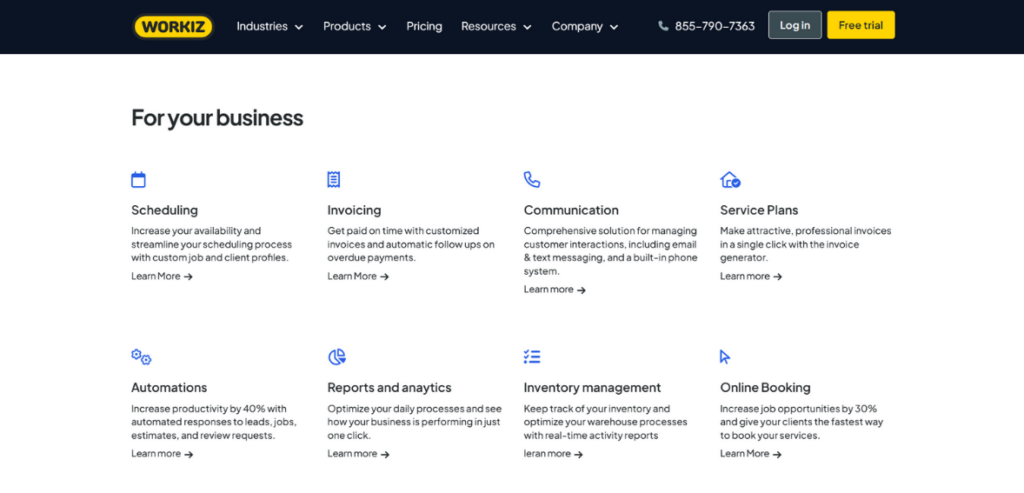 Workiz In Depth Features Workiz In-Depth Features