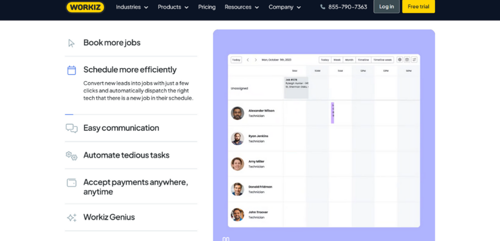 Workiz Key Features Workiz Key Features